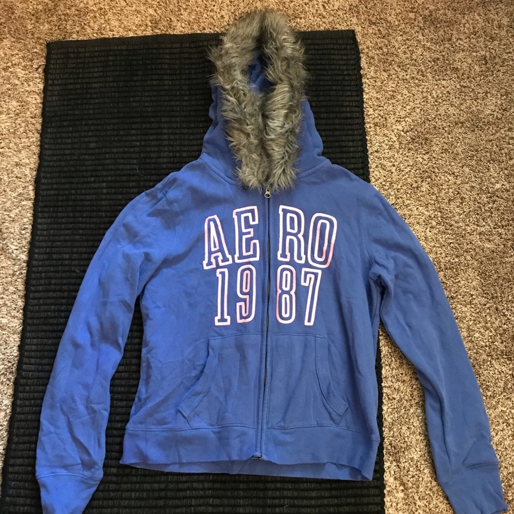 Blue zip up